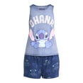 thumbnail image 4 of Disney Stitch Women's Tank Top and Shorts Pajama Set, 2-Piece, Sizes XS-3X, 4 of 4