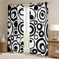 thumbnail image 2 of Feelyou Cartoon Abstract Ombre Curtains Pack of 2 (42x84 Each), White Black Circle Geometric Curtains Blackout, Teen Kid Child Adult Bedroom Curtains, Blackout Curtains Bedroom Decor, 2 of 6