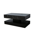 thumbnail image 6 of 16.93In High Led Coffee Table, Modern Coffee Table for Living Room, Living Room Tables, Large Living Room Furniture, Led Lights (Black), 6 of 11