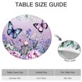 thumbnail image 6 of Purple Butterfly Flower Butterfly Pattern Round Fitted Tablecloth with Elastic Edge,Dining Table Cover Waterproof,Outdoor Round Tablecloth for Camping,Dining,Indoor and Outdoor, 6 of 7