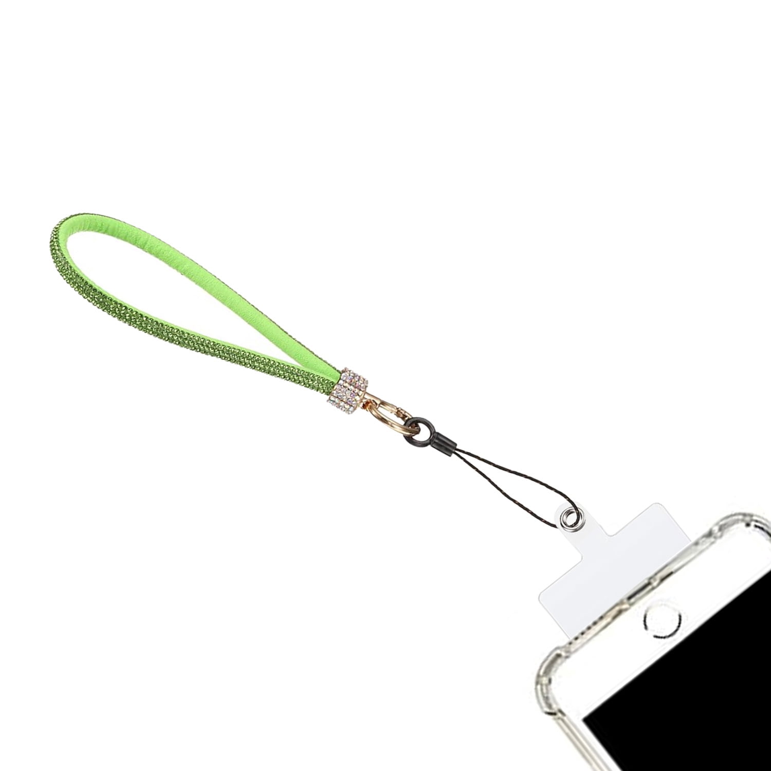 Decorative Diamond Phone Bracelet Strap - Green