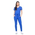 thumbnail image 2 of Scrubs for Women Set Ultra Stretch Form Fitting Womens Scrub Set (True Royal Blue, Large), 2 of 8