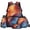 Fire Water Football, variant on Yspwyqan Cosmic Galaxy Axolotl 4Pcs Backpack Set with Lunch Box Pencil Case Water Bottle, 17 Inch Lightweight Daypack for Elementary Middle School Travel