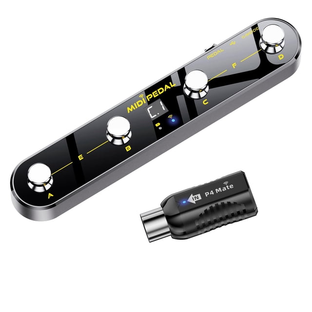 Pedal controlador de pie MIDI inalámbrico Lefiko con Mate MIDI