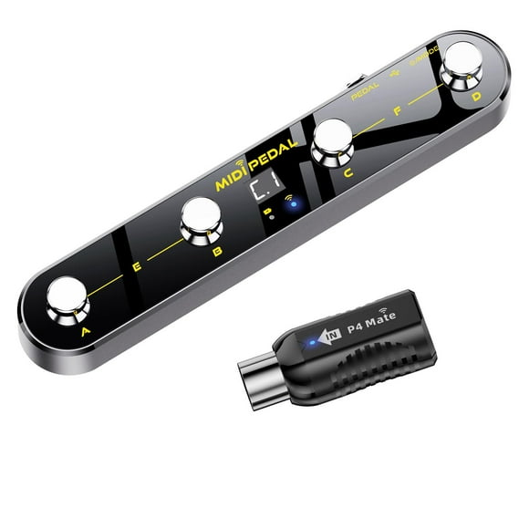 Pedal controlador de pie MIDI inalámbrico Lefiko con Mate MIDI