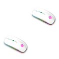 thumbnail image 1 of Injueey Ratón inalámbrico de 4 teclas para computadora con USB 1600DPI Ratones ópticos ergonómicos recargables ajustables Accesorio de viaje para Blanco 2piezas, 1 of 5