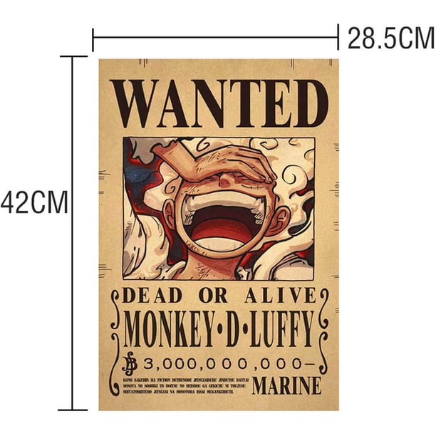 One Piece Luffy Gear 5 Sun God Nika Zoro Buggy Bounty Wanted