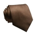 thumbnail image 3 of Tie Solid Color Tie Formal Necktie For Men Brown One Size, 3 of 4