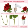thumbnail image 3 of 50 Pcs Artificial Rose Flower Realistic Silk Roses with Stem Bouquet of Flowers Plastic Flowers Real Looking Fake Roses for Home Wedding Centerpieces Party Decorations (White), 3 of 6