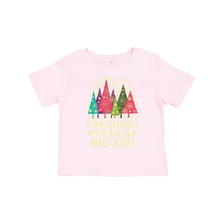 

Inktastic Big Sis Christmas Sister Announcement Gift Toddler Toddler Girl T-Shirt