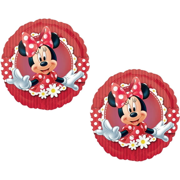 RED MAD About MINNIE MOUSE Polka Dot Dress Birthday Party (2) 18" Mylar Balloons