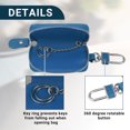 thumbnail image 4 of Funda para llave de vehículo de coche de piel de vaca con cremallera multifuncional duradera | Funda para llave de coche, soporte para dinero de bolsillo para llave remota automática, color azul, 2 uds. Unique Bargains accesorios de alarma para vehiculos, 4 of 7