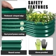thumbnail image 7 of Tramull 2 Pack 8x3x1FT Galvanized Raised Garden Bed Large Metal Planter Box Kit Elevated Raised Garden Planters for Outdoor Plants, Green, 7 of 7
