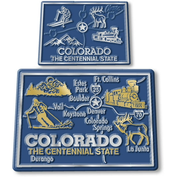 Colorado State Map Giant & Small Set by Classic 2Piece
