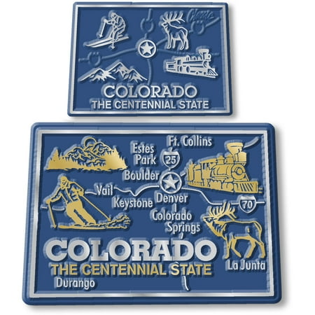 

Colorado State Map Giant & Small Magnet Set by Classic Magnets 2-Piece Set