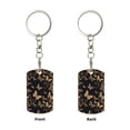 thumbnail image 2 of Goofa Modern Golden Butterfly Printed Rectangular Metal Keychain Bag Charm Floral Charm for Purse Keys Metal Keyring Gift for Women Accessories, 2 of 7