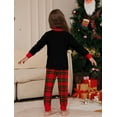 thumbnail image 4 of Youngsters' Cozy Christmas Pajama Set Flame-Resistant Cute Reindeer & Tree Prints, 4 of 6
