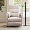 thumbnail image 2 of Miniyam Compact Power Recliner with Side Pockets in Light Gray, 7-Zone Support & Quiet Motor with Wired Remote for Apartments, 2 of 11