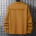 thumbnail image 6 of Men's Tweed Blazer Coat Casual Solid Color Long Sleeve Button Down Cardigan Work Jacket Double Pockets Lapel Fashion Business Office Outfits Essential Gift For Him | JASKFLY,Yellow M, 6 of 8