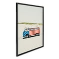 thumbnail image 4 of Kate and Laurel Sylvie USA Retro Beach Van Framed Canvas Wall Art by July Art Prints, 23x33 Black, Coastal Fourth of July Decor for Wall, 4 of 7