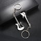 thumbnail image 2 of 3PCS Fashion Metal Keychain Guitar Shape Pendant Key Chain Car Key Ring Backpack Decorative Ring Useful and Practical, 2 of 4