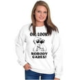 thumbnail image 3 of Funny Nobody Cares Binoculars Joke Sweatshirt for Men or Women Brisco Brands S, 3 of 6
