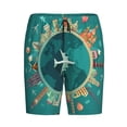 thumbnail image 3 of Picia Around The Planet Pajama Shorts for Men, Men's Pajama Bottoms, Sleepwear,Short Pajama Pants-Large, 3 of 9