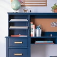 thumbnail image 5 of Guidecraft Taiga Kids Desk and Chair Set with Hutch - Navy: Kids Wooden Computer Desk with Storage Drawers and Shelves | Kids Study Table for Bedroom, 5 of 6