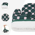 thumbnail image 5 of Unique Bargains Soft Floral Heat-Resistant Oven Mitts Cooking Gloves Dark Green, 5 of 6