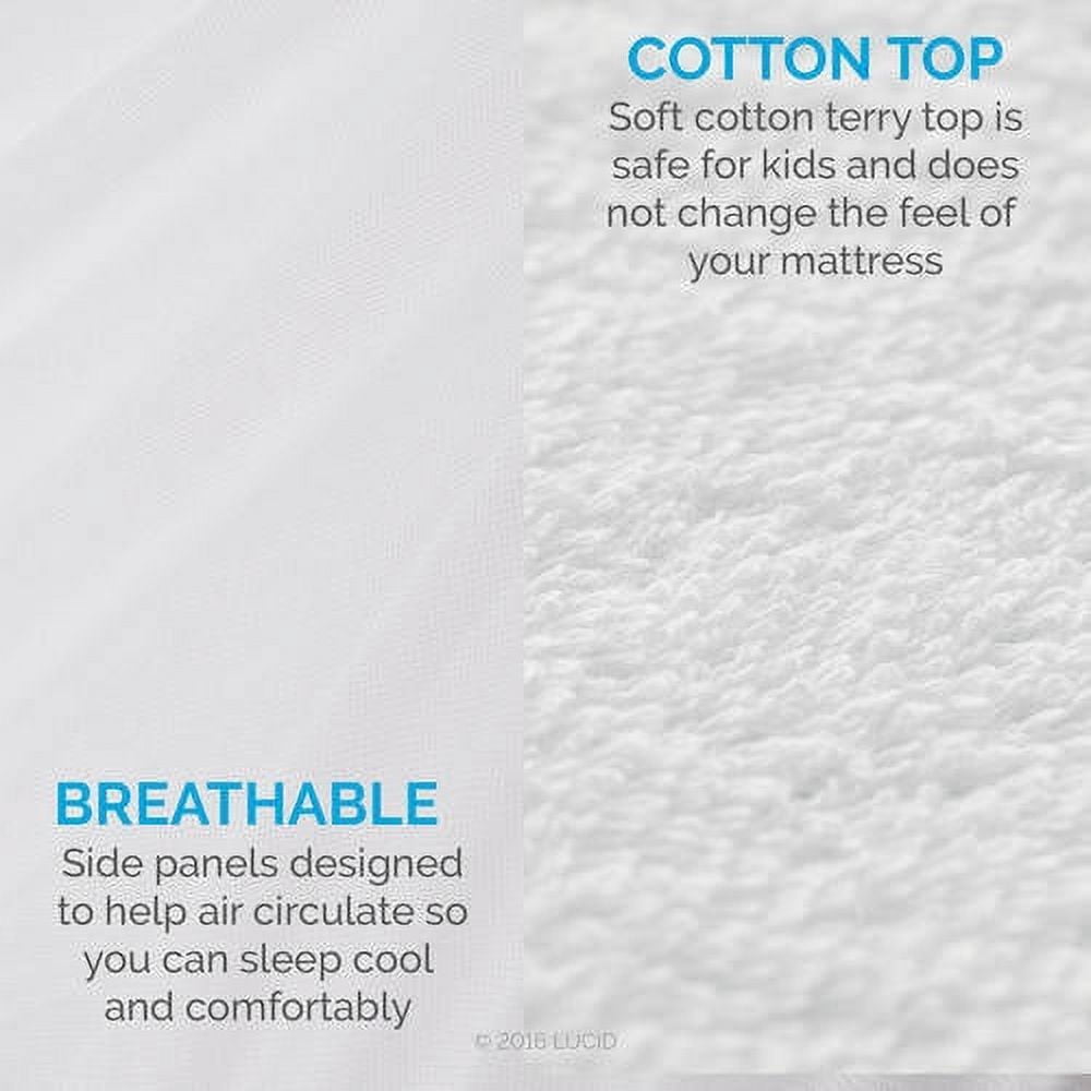 Lucid Premium Waterproof Fitted Mattress Protector, California King