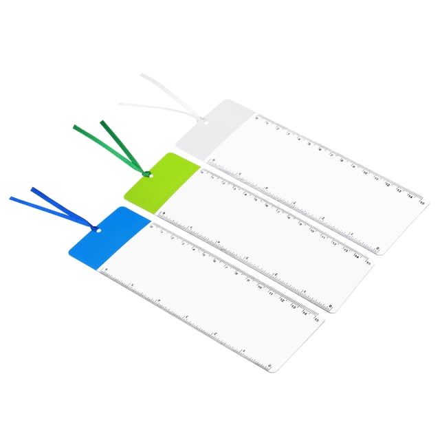 Lupa de Marcador Uxcell Regla Lente de Aumento 3X para Personas con Baja Visión Lectura 3 Colores 3 Paquete