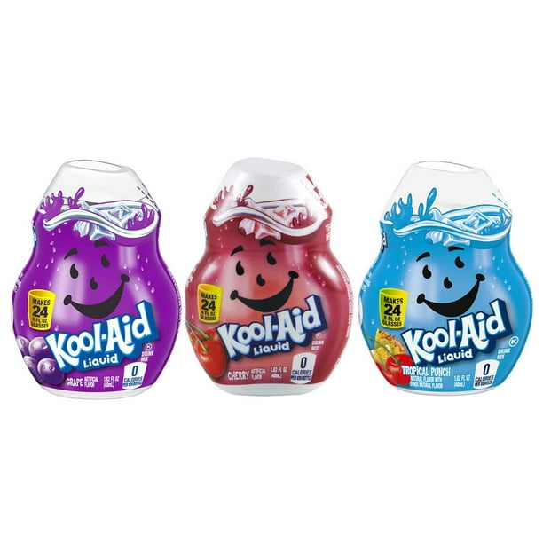 KoolAid Liquid Drink Mix Variety 3 Pack (Grape, Cherry and Tropical