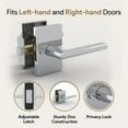 thumbnail image 3 of Mega Handles | Glamor Privacy Door Lever | Polished Chrome, 3 of 4