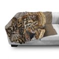 thumbnail image 3 of Kitten Soft Flannel Fleece Throw Blanket, Little Bengal Cats in Basket Cuddly Purebred Kitties Domestic Feline, Cozy Plush for Indoor and Outdoor Use, 50" x 60", Brown Pale Brown Beige, by Ambesonne, 3 of 6