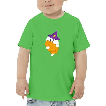 

Cute Little Ghost W Autumn Leaf T-Shirt Toddler -Image by Shutterstock 2 Toddler