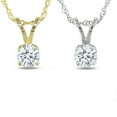 thumbnail image 1 of Pendentif Rond en Diamant Naturel Certifié Igi 1.50Ct Or Jaune 14K, 1 of 2