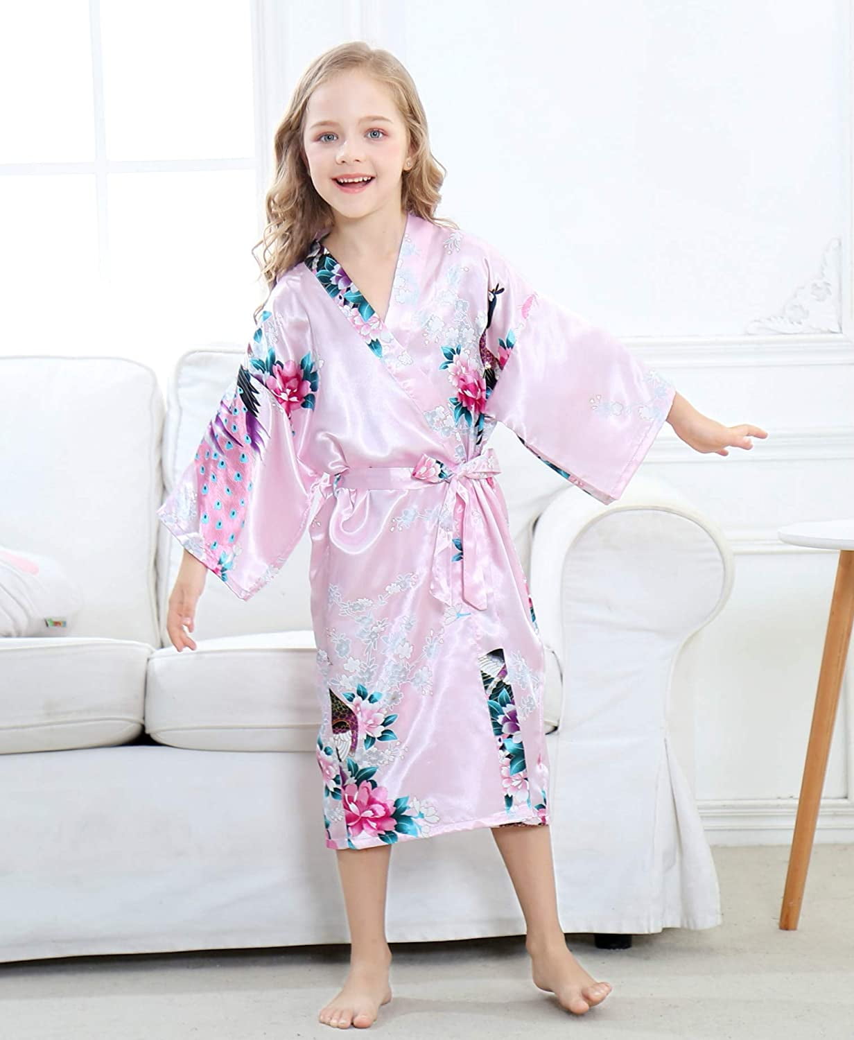 Girls floral 2025 dressing gown