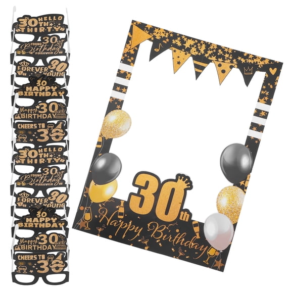 Masteelf 1 Set Birthday Photo Props Birthday Party Decorations Happy Birthday Booth Photo Props Birthday Photo Frame Photo Props for Birthday Party Supplies