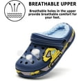 thumbnail image 6 of Kids Faux Fur Lined Garden Clogs: Cartoon Sandals - Fleece Winter Warm Home Slippers for Boys Girls Toddler, 6 of 14