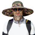 thumbnail image 1 of Sombrero de visera solar de ala grande, sombrero de pescador con máscara transpirable de verano para hombre, sombrero informal para exteriores, 1 of 6