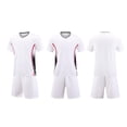 thumbnail image 2 of Youth Activewear Short Set 2-Piece, Short Sleeve Top & Sport Shorts for Boys Girls 4-11 Years, PE Class Soccer Practice Outfit White,Size 4-5T, 2 of 5