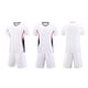 thumbnail image 1 of Conjuntos de blusas y camisas de manga corta con cuello en V. Conjunto de traje de fútbol de color sólido para niños para juegos deportivos universitarios, partidos de rendimiento, uniformes de entren, 1 of 5