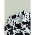 thumbnail image 5 of Wassery Western Baby Boy Clothes Cow Print Shirt Romper Short Sleeve Button Down One Piece Bodysuit Summer Gentleman Outfit, 5 of 7
