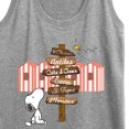 thumbnail image 3 of Peanuts - Summer Edition - Snoopy Looking for a Destination on Sign - Women's Racerback Tank Top, 3 of 5