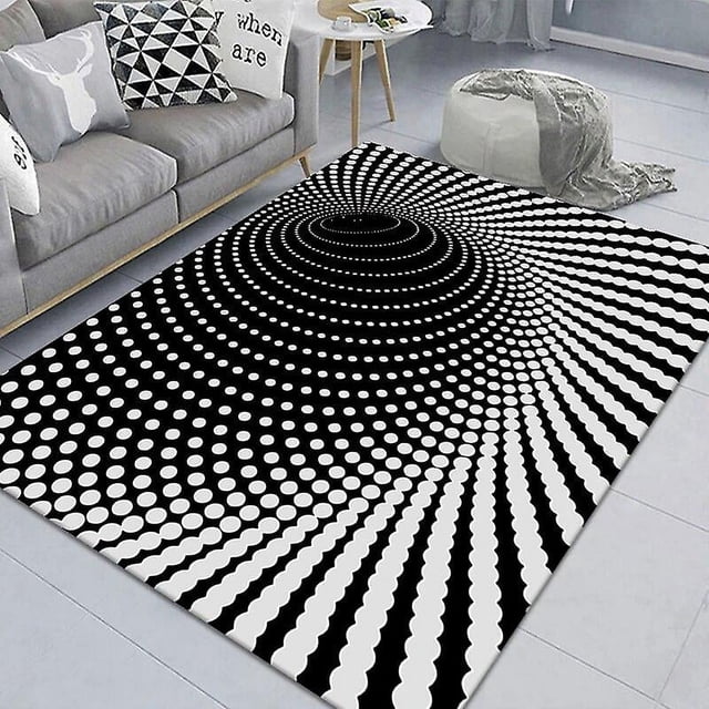 3d Vortex Illusion Carpet Entrance Door Floor Mat Abstract Geometric Optical Doormat Non-slip Floor Mat Living Room Decor Rug-week