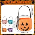 thumbnail image 3 of Halloween Pumpkin Bucket For Adults, Foldable Halloween Candy Baskets With Embroidery, Pumpkin Bucket Candies Basket With Handle For Halloween Party Decorations,4Pcs, 3 of 4