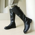 thumbnail image 5 of OKBOP Ladies Tall Boots Faux Leather Riding Buckle Knee-High Fall, 5 of 5