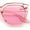 Pink, variant on Womens Fun Pop Color Oversized Horn Rim Retro Plastic Fashion Sunglasses Beige