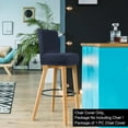 thumbnail image 2 of PiccoCasa Housse Extensible en Spandex pour Tabouret de Bar à Dossier Court Bleu Foncé 1, 2 of 8