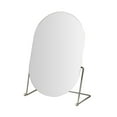thumbnail image 3 of Espejo de escritorio con soporte para tocador, espejo para oficina, dormitorio y baño de lujo. Plata, 3 of 9